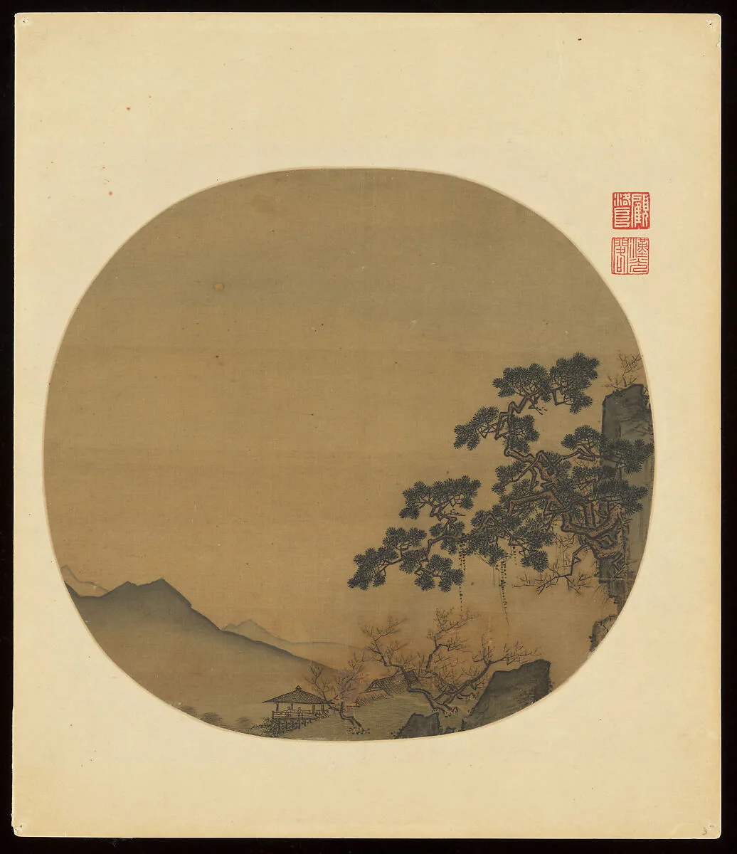 南宋 佚名 春山曛暮圖 團扇|Early spring landscape — Unidentified artist