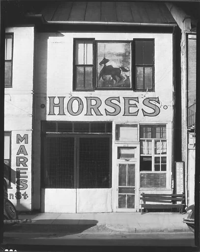 [Detail of Lum Brothers Stables Façade, Natchez, Mississippi]