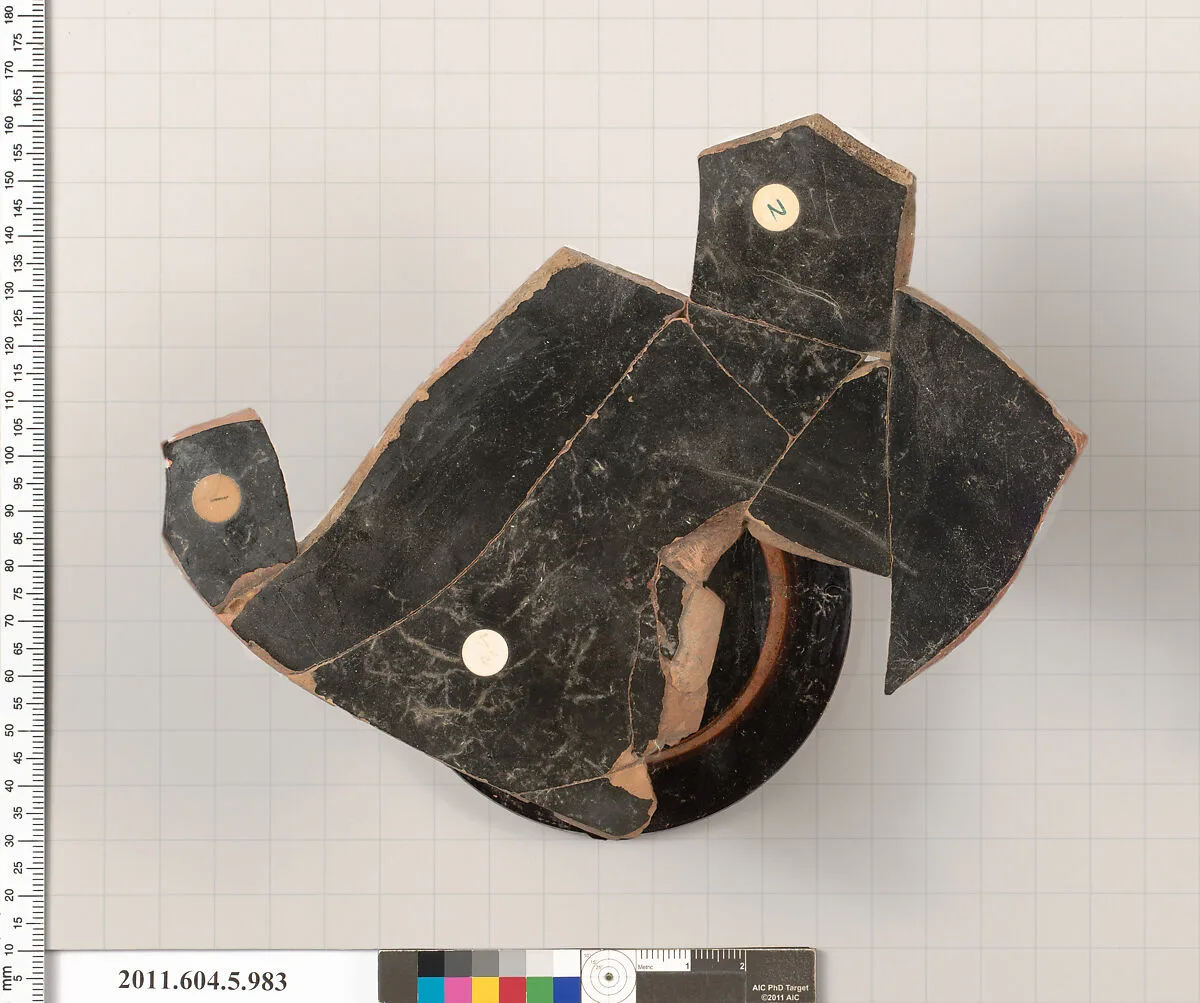 Terracotta fragment of a kylix (drinking cup) — Unknown
