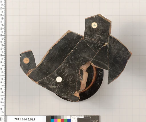 Terracotta fragment of a kylix (drinking cup)