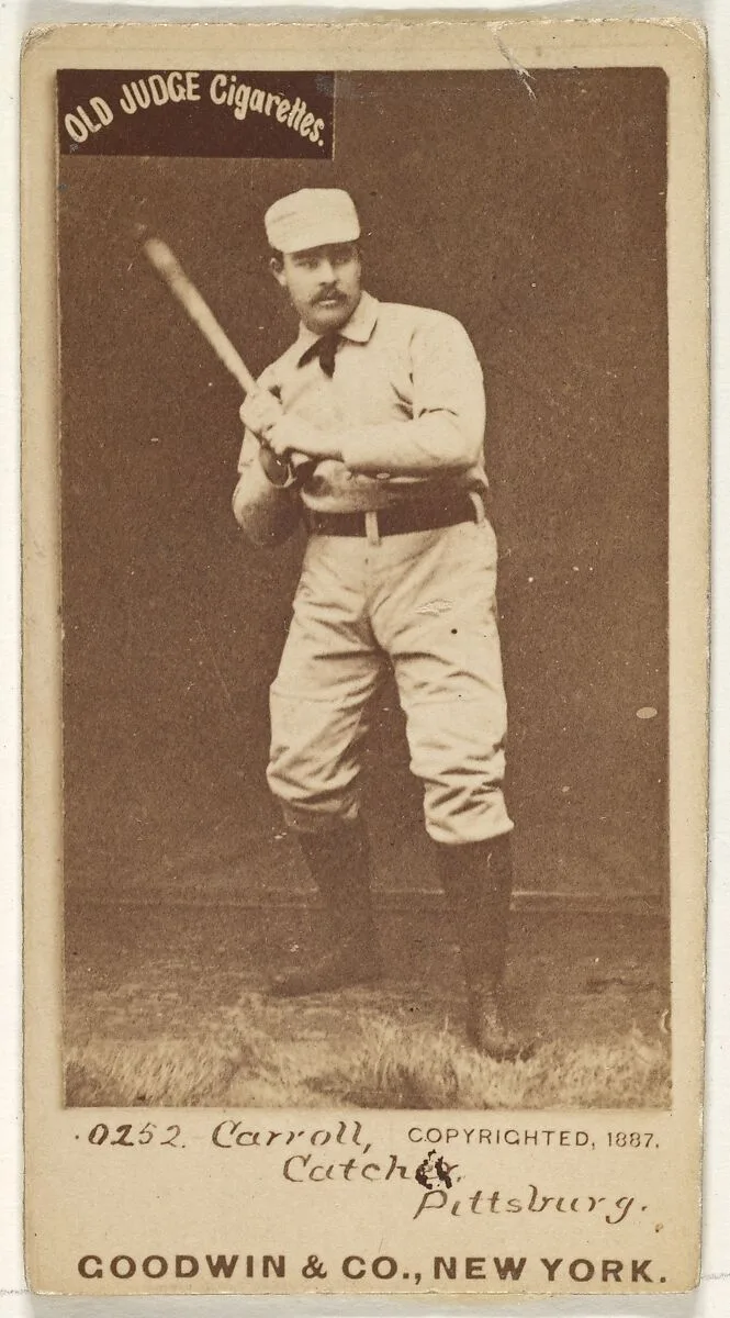 Frederick " Fred" Herbert Carroll, Catcher, Pittsburgh, from the Old Judge series (N172) for Old Judge Cigarettes — Goodwin & Company