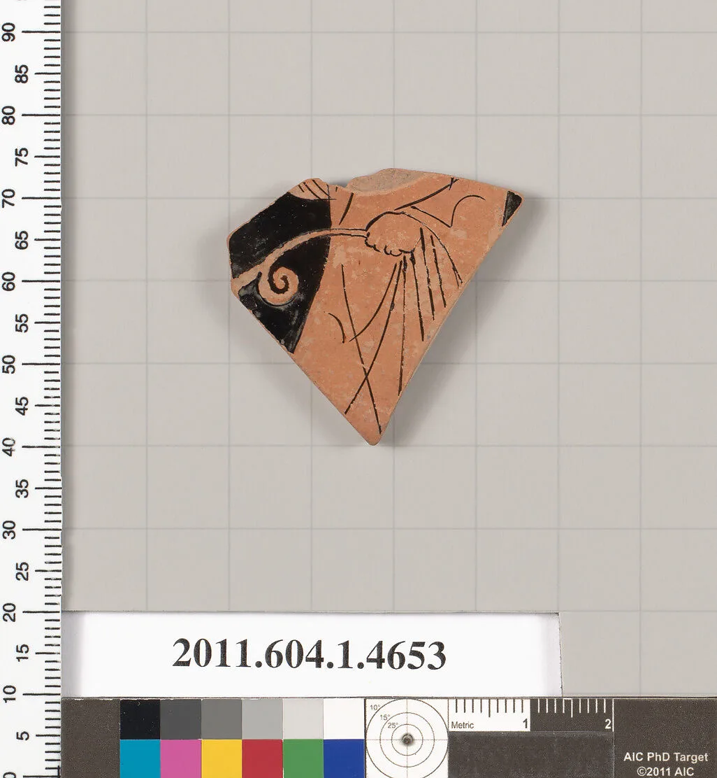 Terracotta fragment of a kylix (drinking cup) — Unknown