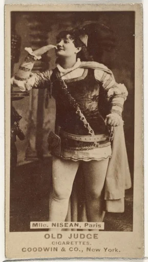 Mlle. Nisean, Paris, from the Actors and Actresses series (N171) for Old Judge Cigarettes