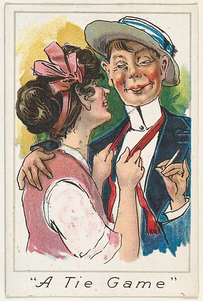 A Tie Game, from the Baseball Comics series (T203) — P.H. Mayo & Brother, Richmond, Virginia|Winner Cut Plug Tobacco