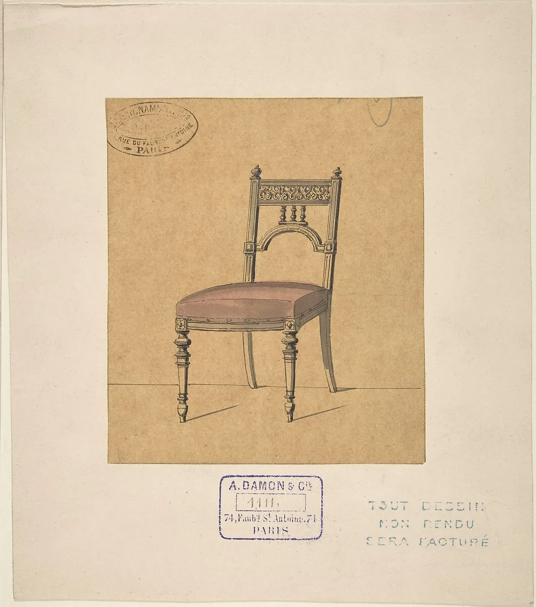 Design for a Chair — A. Damon et Cie.