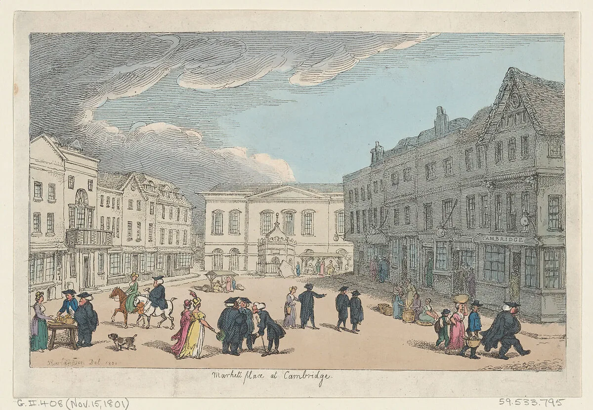 Market Place at Cambridge — Thomas Rowlandson