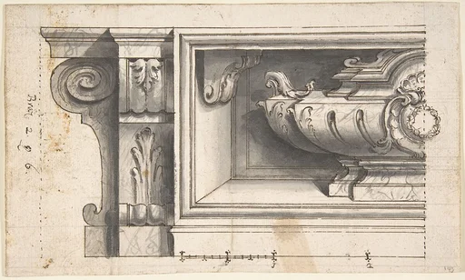 Design for a Sarcophagus or an Urn in a Niche