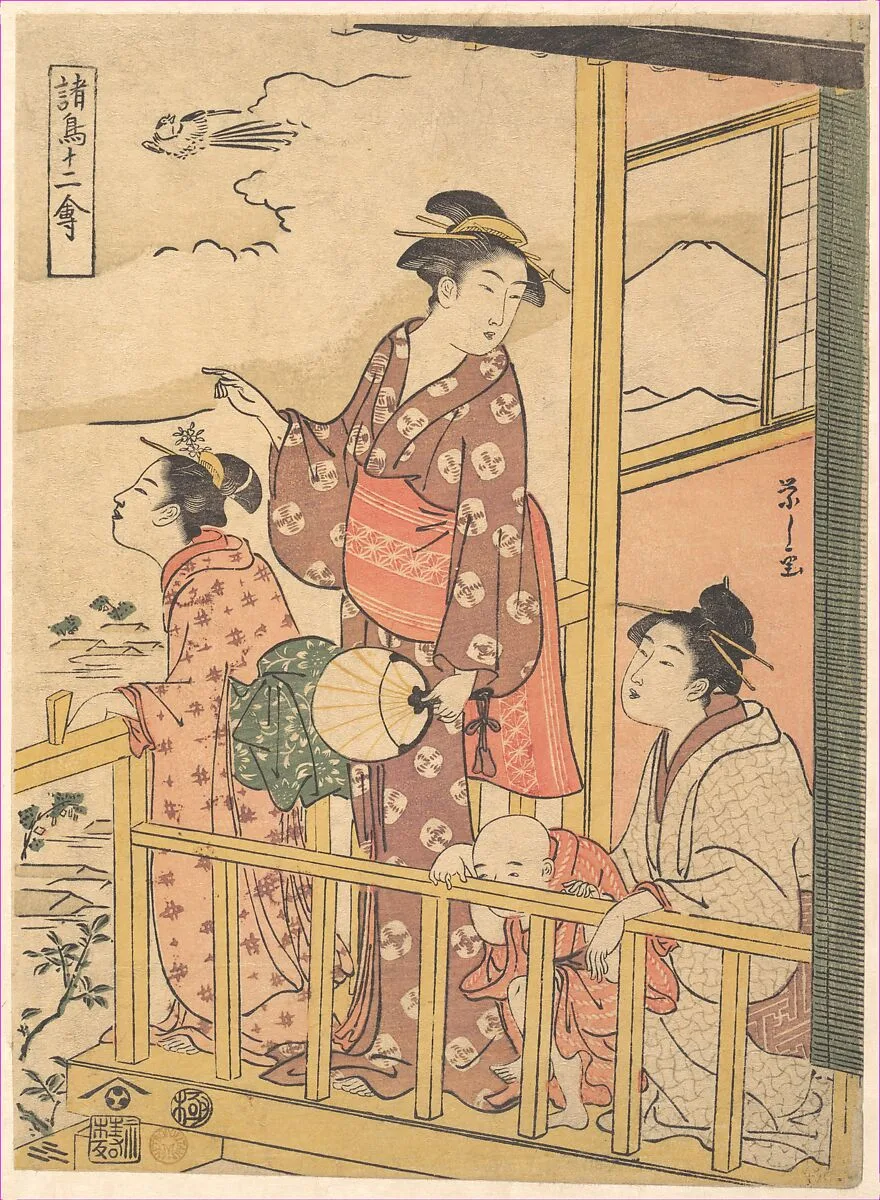 鳥文斎栄之画 「諸鳥十二禽」 尾長鳥|A Long-Tailed Fowl (Onagadori), from the series Twelve Assorted Birds (Shochō jūnikin) — Chōbunsai Eishi