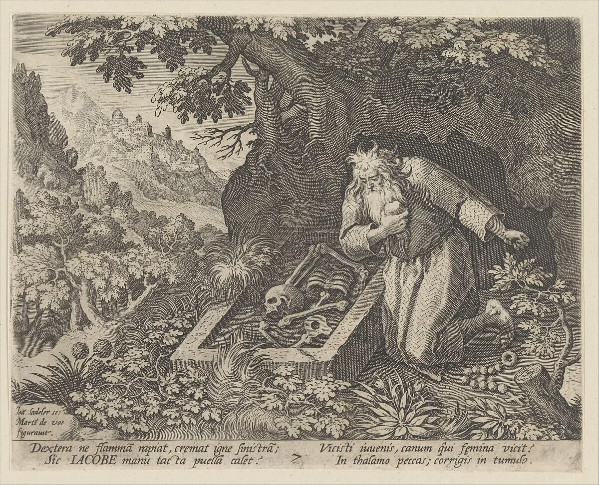 Jacob, from the series Sylvae Sacrae Monumenta...Anachoretarum — Maerten de Vos|Johann Sadeler I