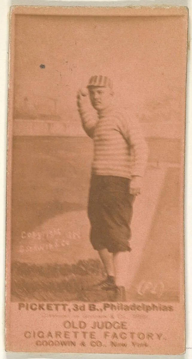 Pickett, 3rd Base, Philadelphia, from the Old Judge series (N172) for Old Judge Cigarettes — Goodwin & Company