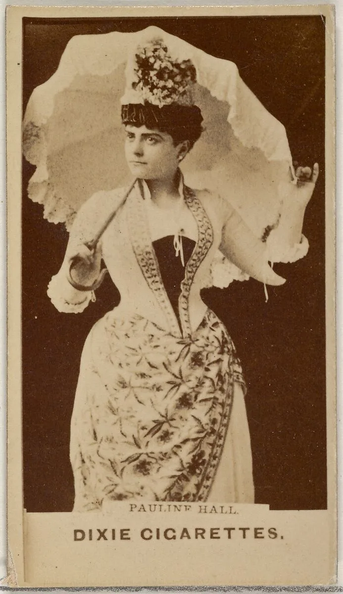 Pauline Hall, from the Actors and Actresses series (N45, Type 7) for Dixie Cigarettes — Allen & Ginter