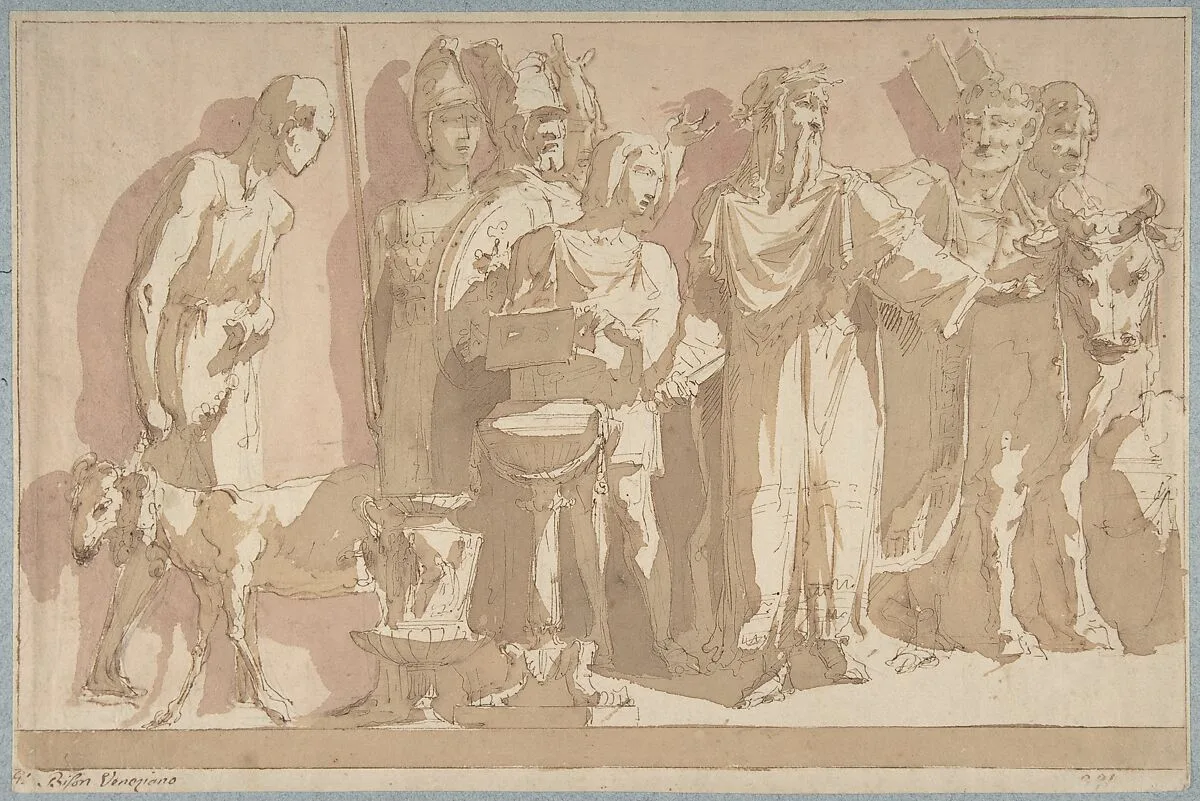 Scene of Antique Sacrifice — Giuseppe Bernardino Bison