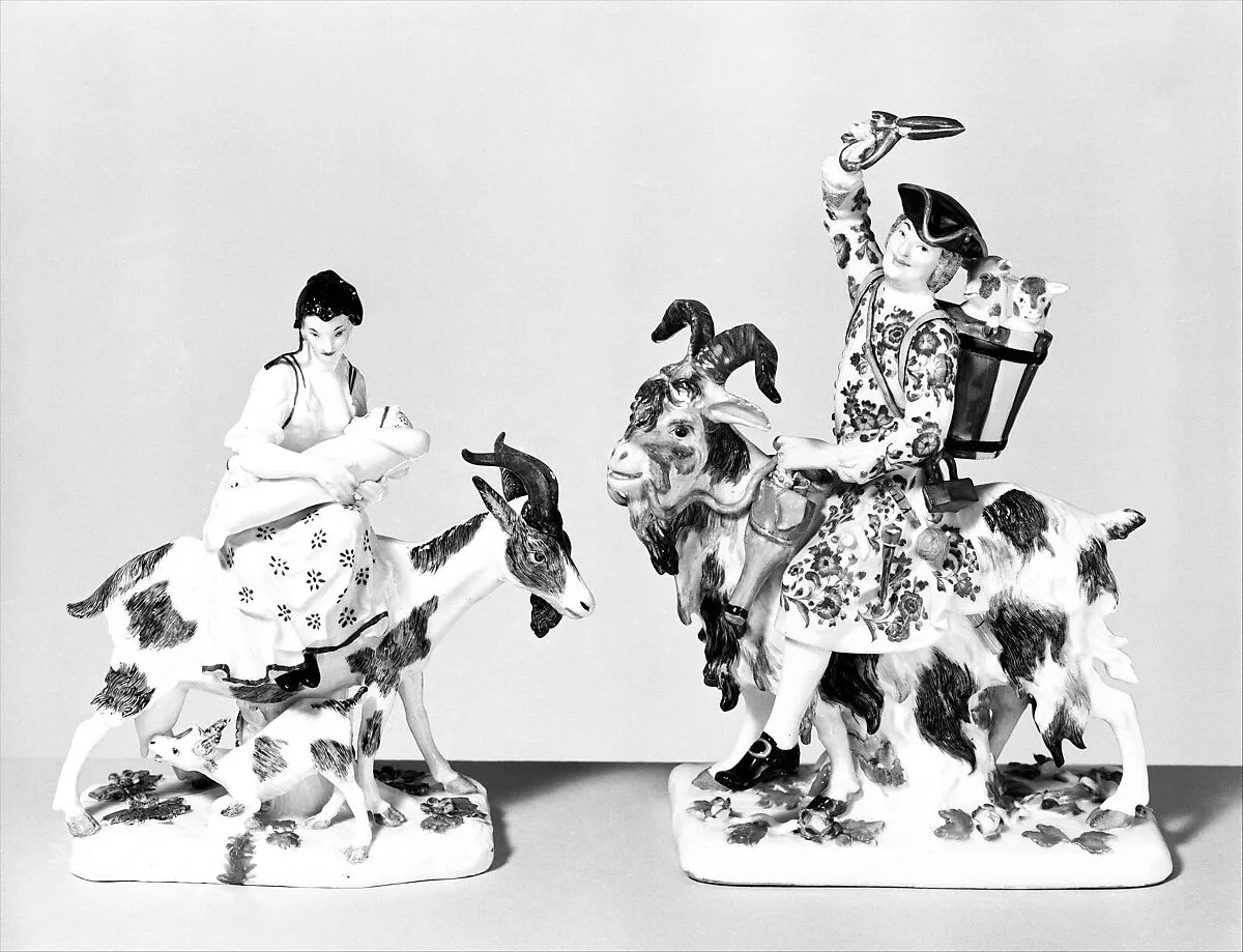 Tailor riding a goat (one of a pair) — Johann Joachim Kändler|Meissen Manufactory