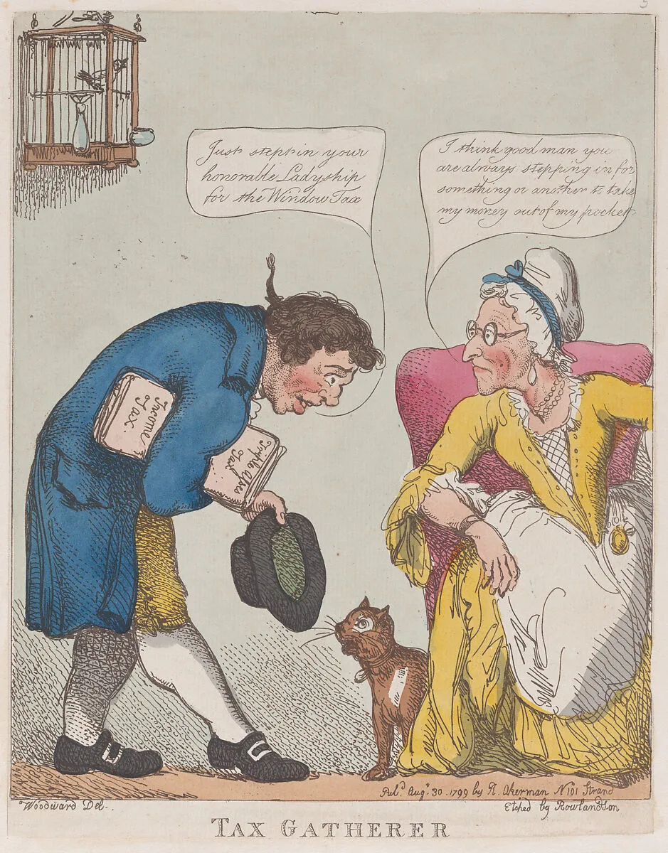 Tax Gatherer — Rudolph Ackermann, London|George Murgatroyd Woodward|Thomas Rowlandson