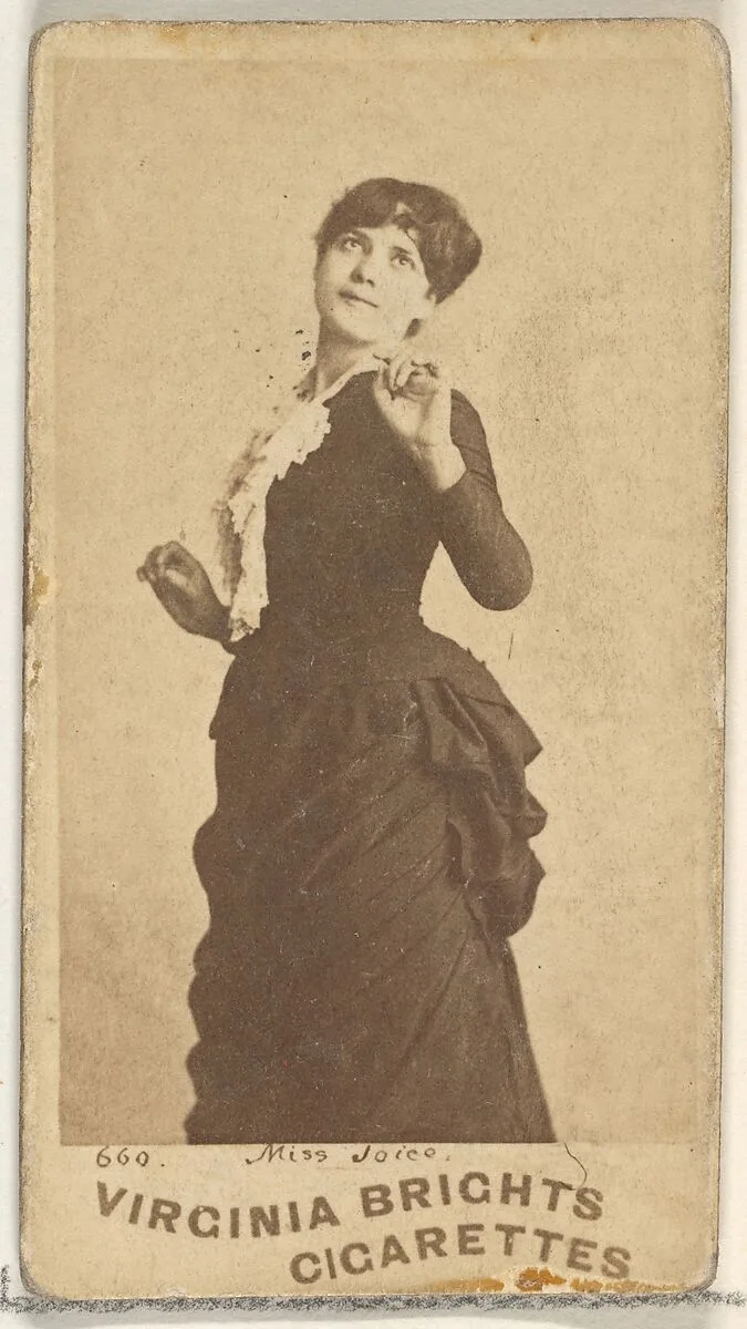 Card 660, Miss Joice, from the Actors and Actresses series (N45, Type 1) for Virginia Brights Cigarettes — Allen & Ginter