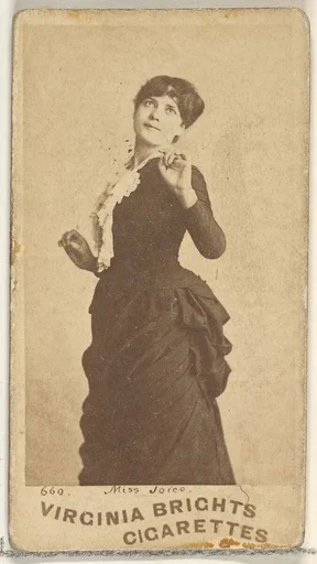 Card 660, Miss Joice, from the Actors and Actresses series (N45, Type 1) for Virginia Brights Cigarettes