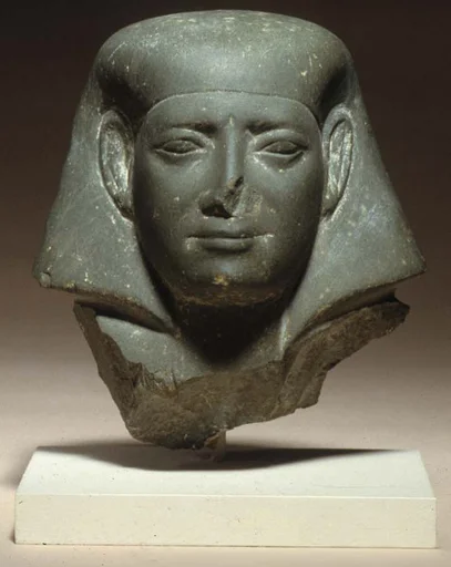 Head of a male statue