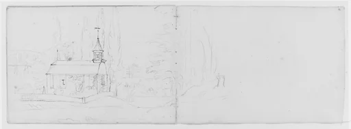 Landscape with Schoolhouse (from Sketchbook)