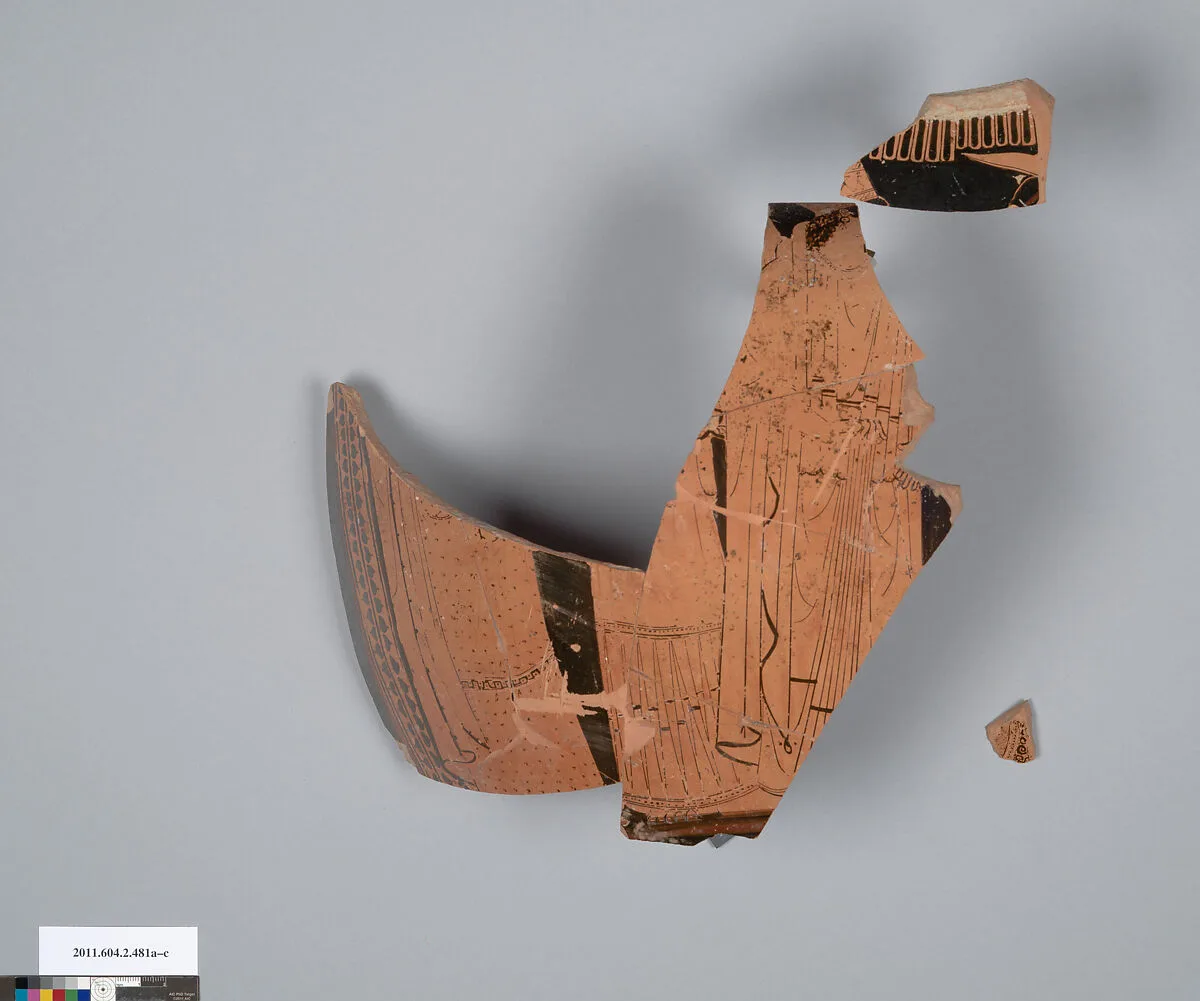 Terracotta fragments of a column-krater (bowl for mixing wine and water) — Unknown