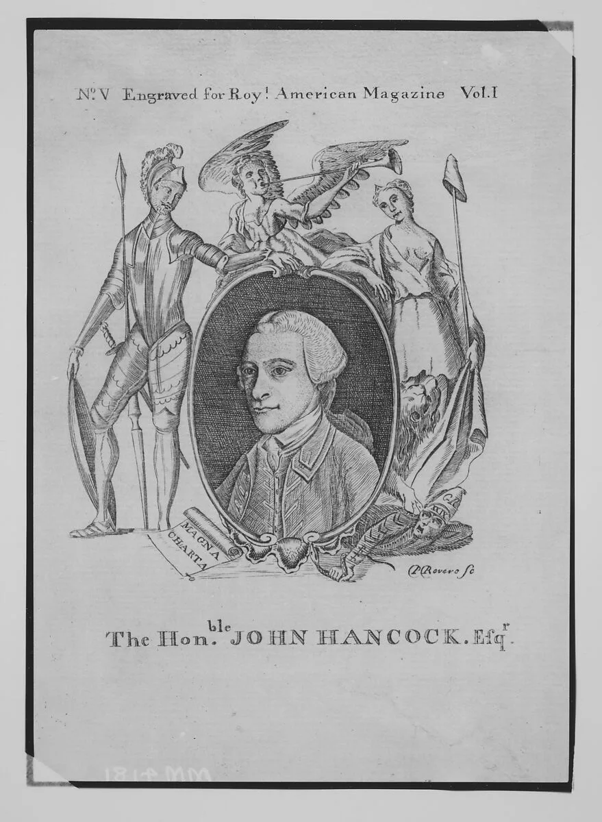 The Hon-ble. John Hancock, Esq-r. — Paul Revere Jr.|John Hancock