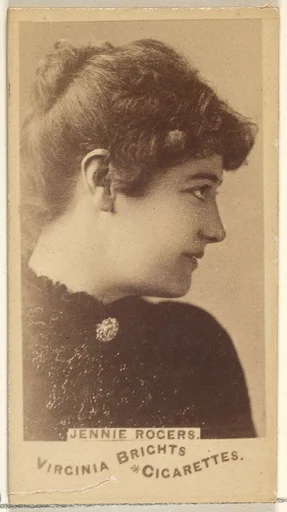 Jennie Rogers, from the Actors and Actresses series (N45, Type 1) for Virginia Brights Cigarettes