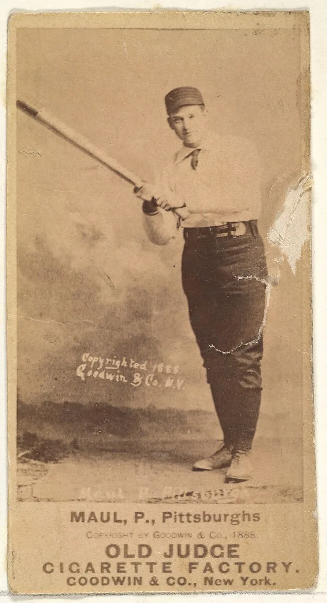 Al Maul, Pitcher, Pittsburgh, from the Old Judge series (N172) for Old Judge Cigarettes — Goodwin & Company