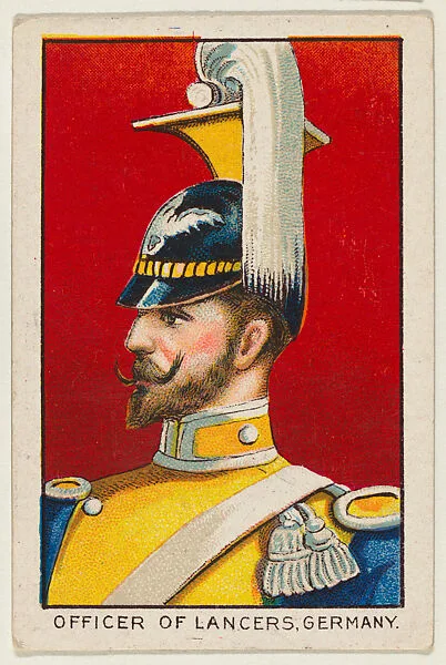 Officer of Lancers, Germany, from the Military series (T79) issued by the American Tobacco Company — American Tobacco Company