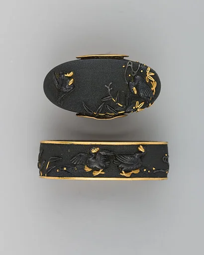 Sword-Hilt Collar and Pommel (Fuchigashira)