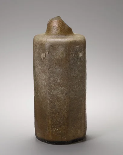 Glass octagonal bottle