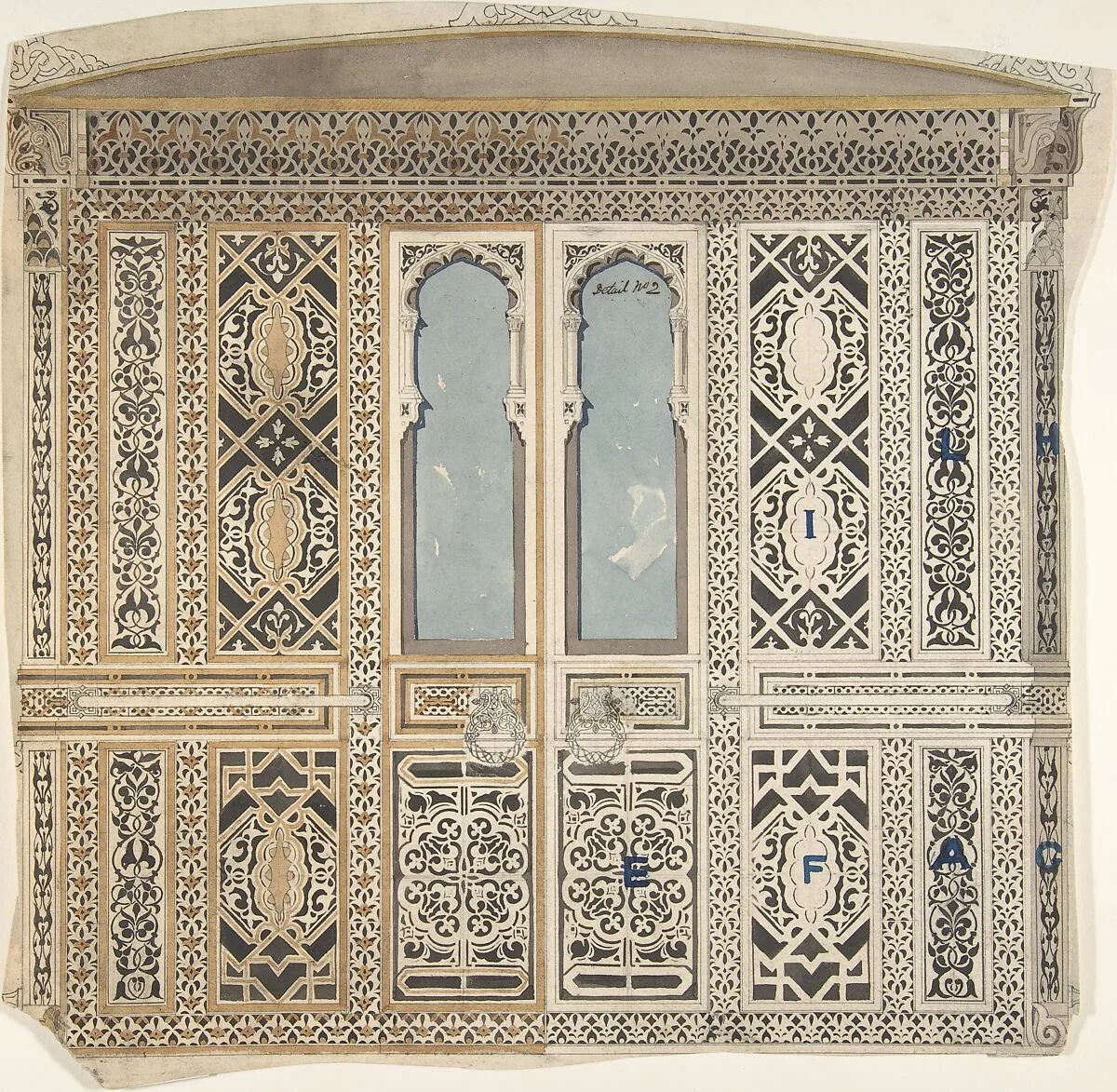 Moorish Wall Elevation — Anonymous, British, 19th century