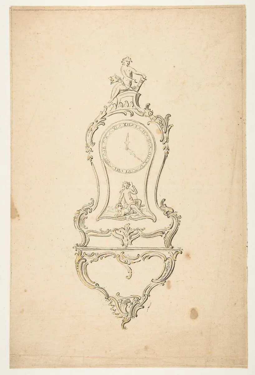 Design for a Clock — Anonymous, French, 18th century