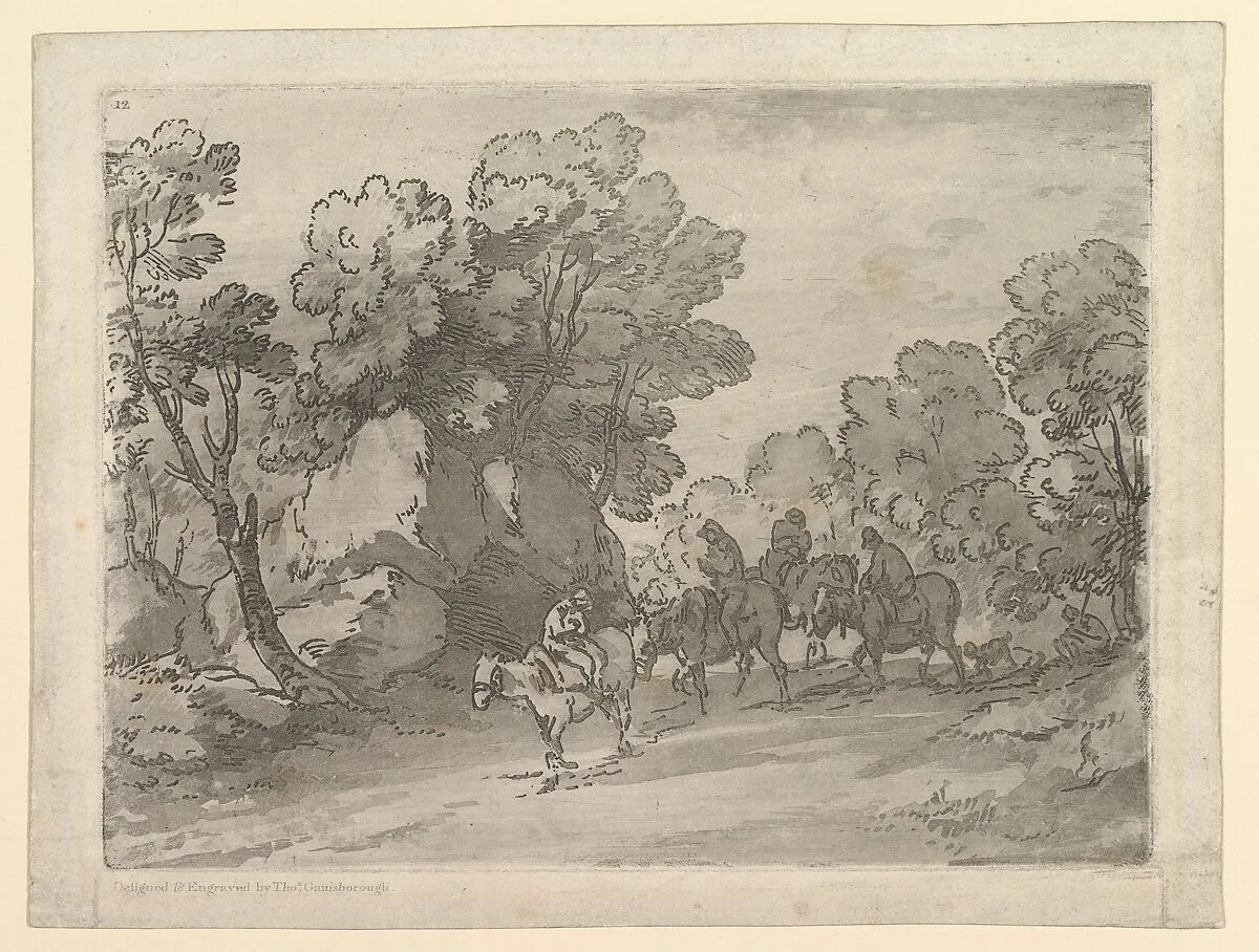Wooded Landscape with Riders — Thomas Gainsborough|John & Josiah Boydell
