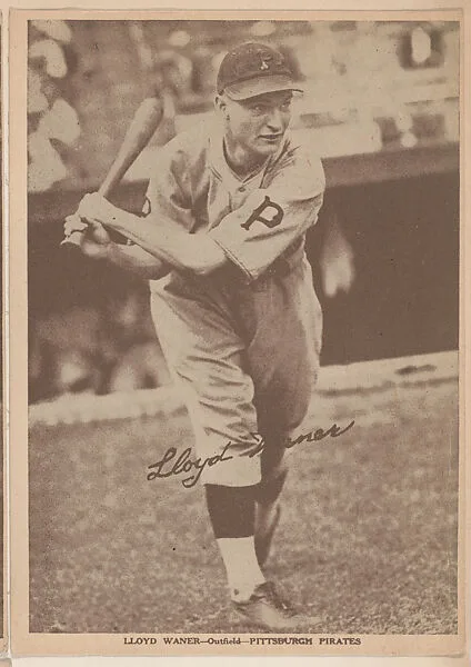 Lloyd Waner, Outfield, Pittsburgh Pirates, Baseball trade card (W554) — Unknown