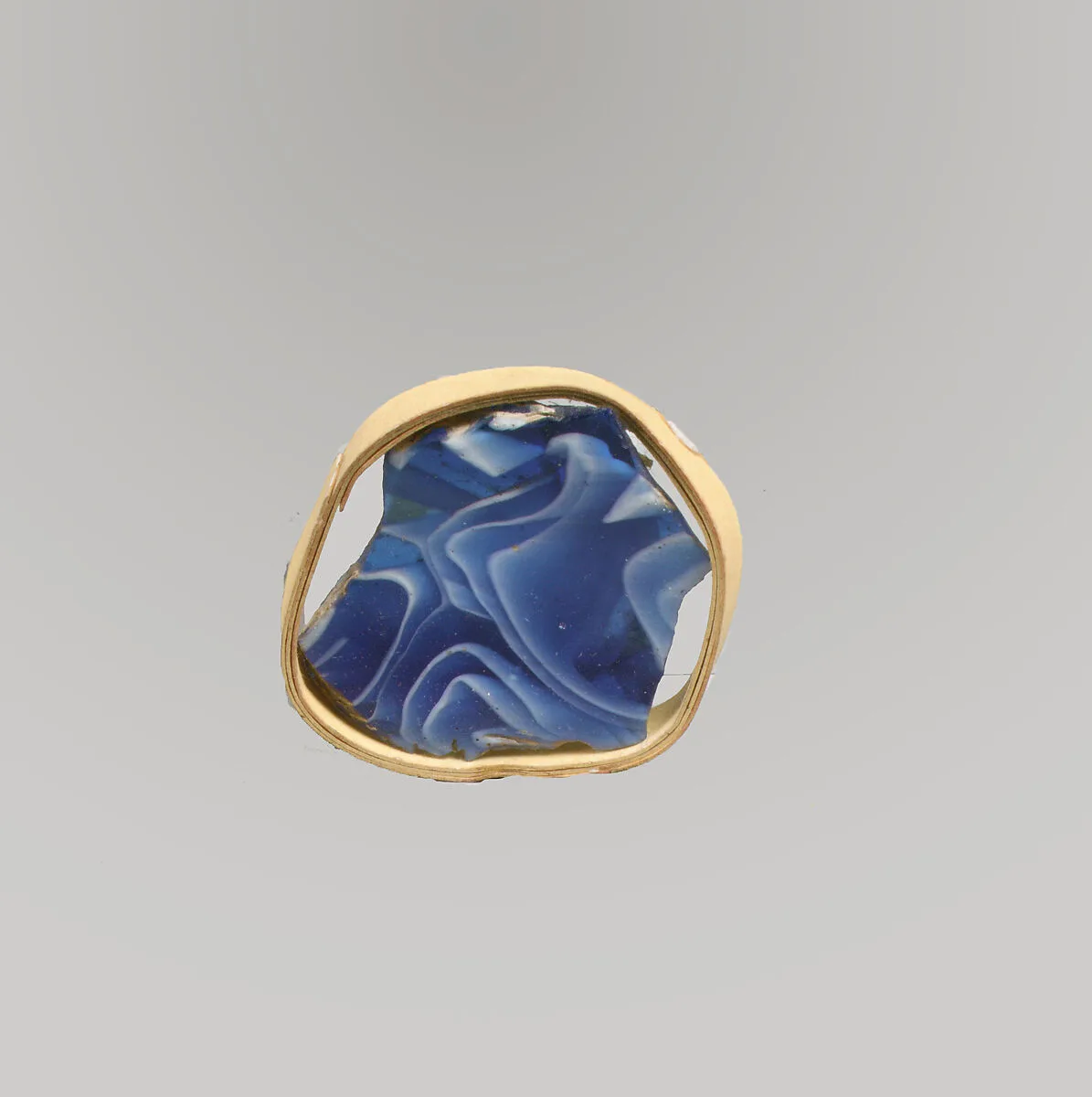 Glass mosaic ribbed bowl fragment — Unknown