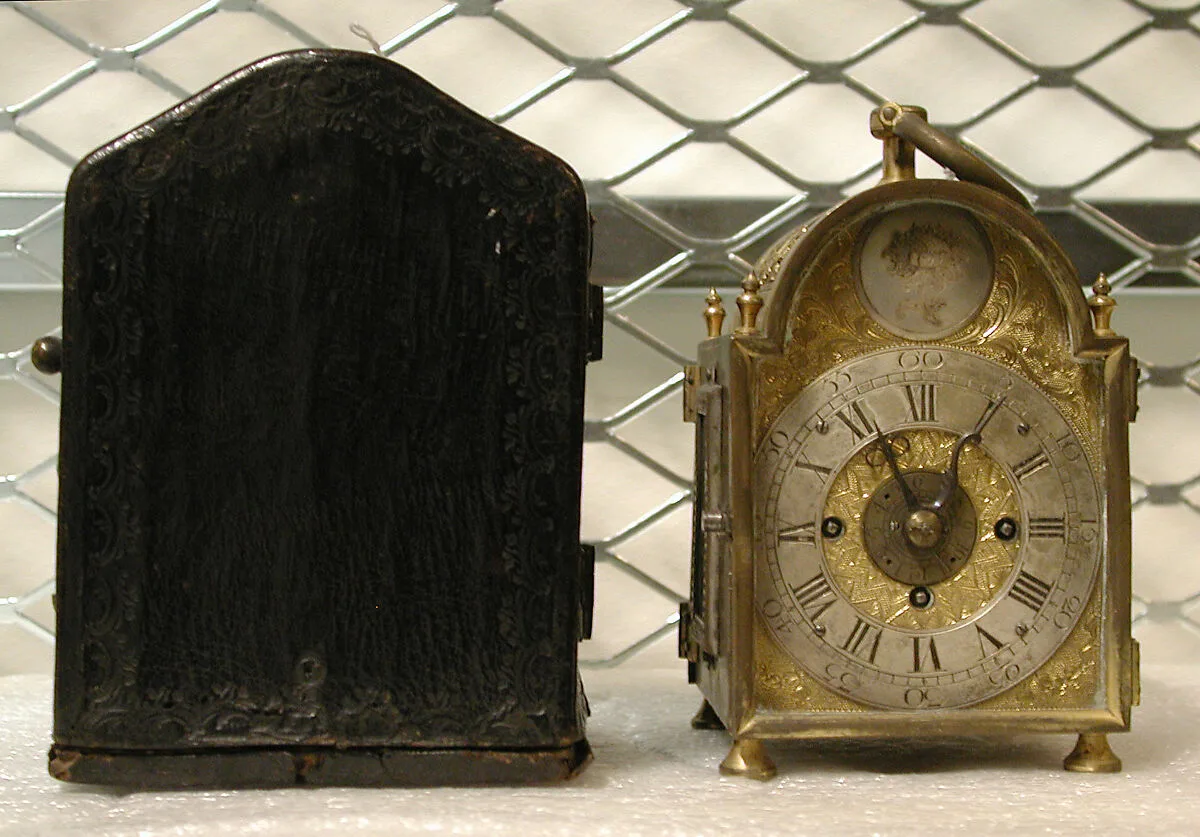 Traveling clock and case — Unknown