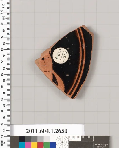 Terracotta fragment of a kylix (drinking cup)