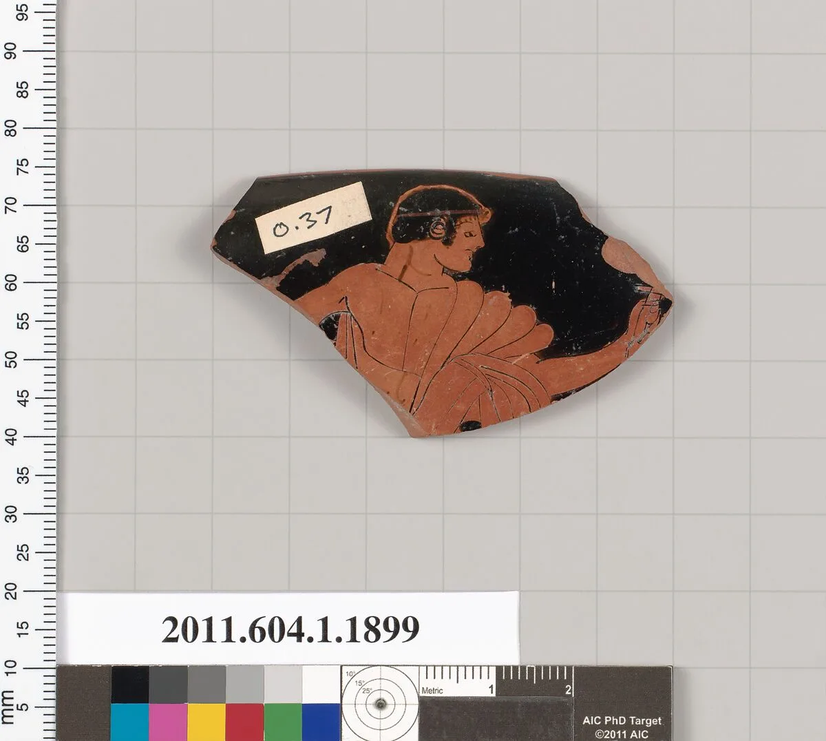 Terracotta rim fragment of a kylix (drinking cup) — Unknown