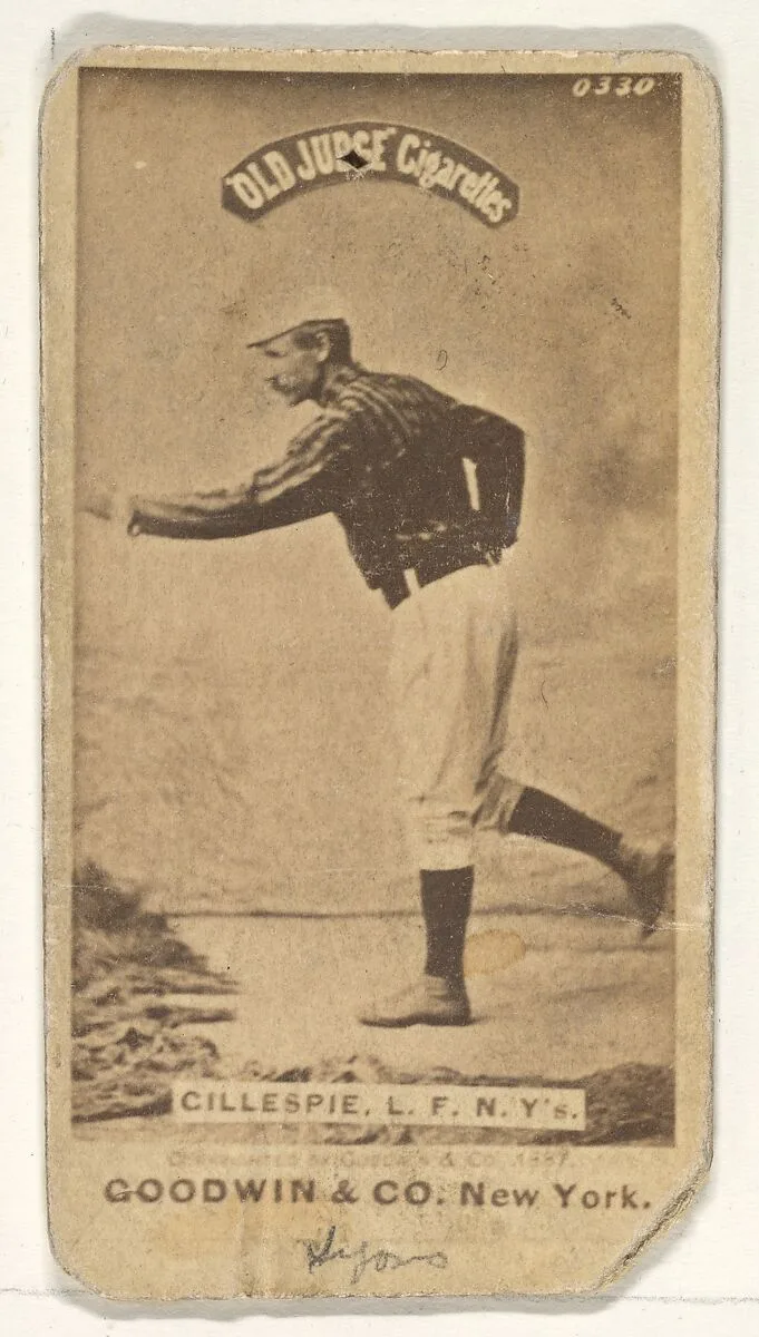 Peter Patrick Gillespie, Left Field, New York, from the Old Judge series (N172) for Old Judge Cigarettes — Goodwin & Company