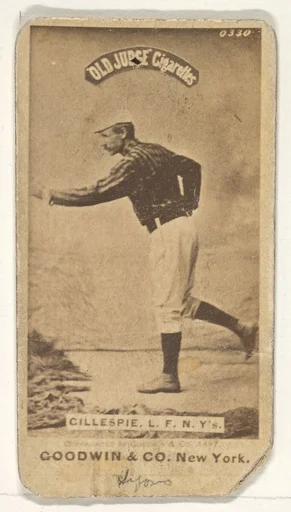 Peter Patrick Gillespie, Left Field, New York, from the Old Judge series (N172) for Old Judge Cigarettes