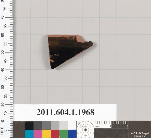 Terracotta rim fragment of a kylix (drinking cup)