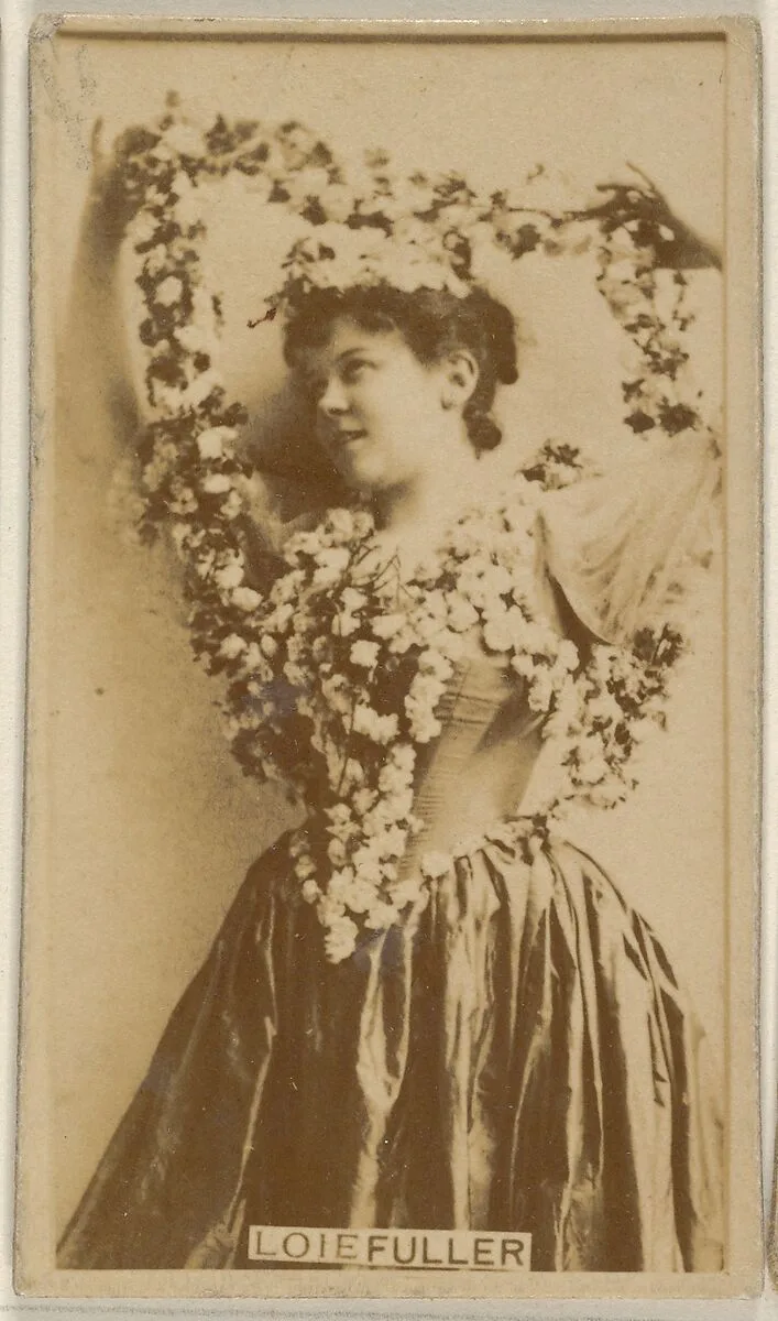 Loie Fuller, from the Actors and Actresses series (N45, Type 8) for Virginia Brights Cigarettes — Allen & Ginter