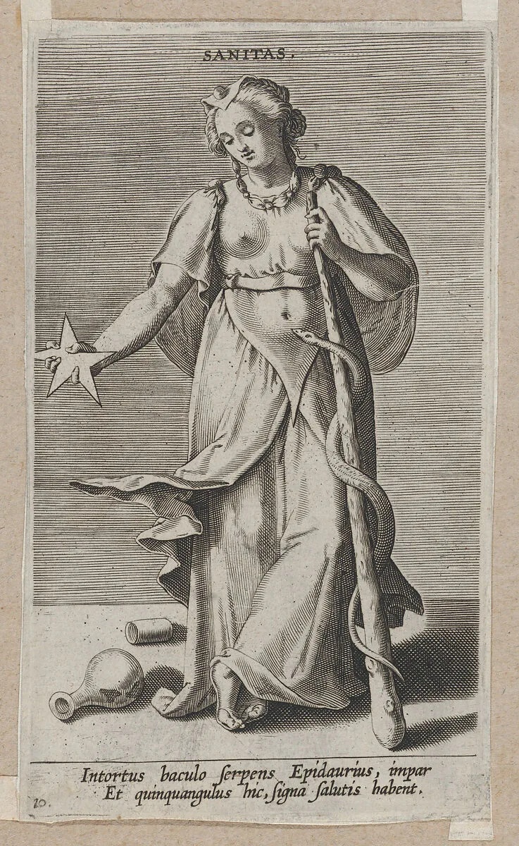 Sanitas, from "Proposopographia" — Philips Galle