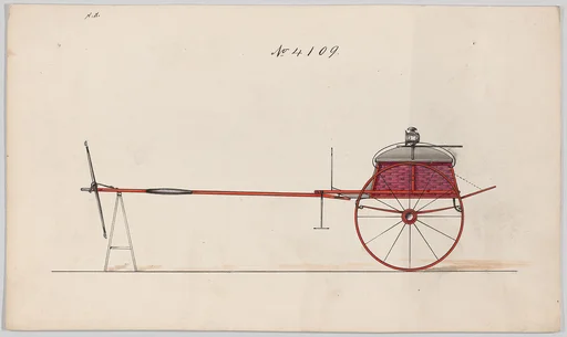 Design for Dog Cart or 2 Wheeler, no. 4109