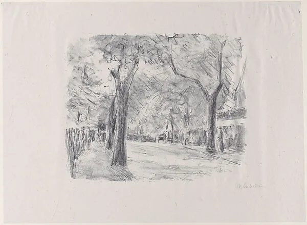 Avenue (Allee), from 9 Lithographs — Bruno Cassirer|Max Liebermann