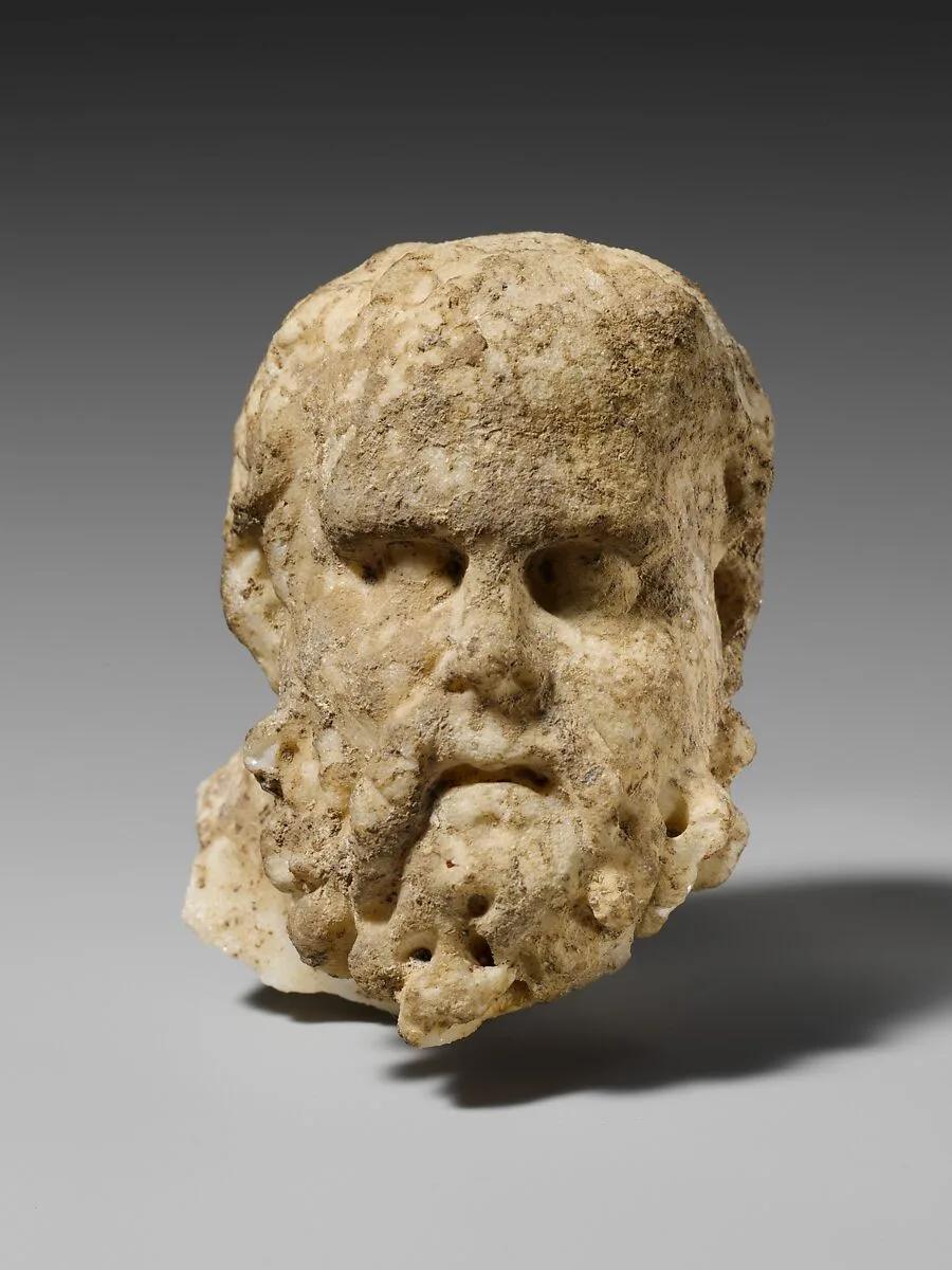 Marble head of a bearded man — Unknown