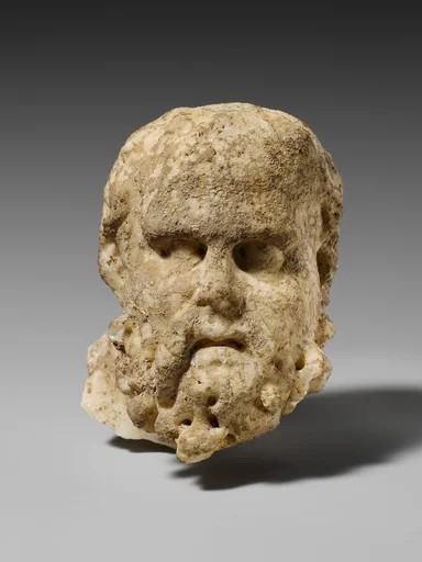 Marble head of a bearded man