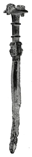 Sword with figures on handle