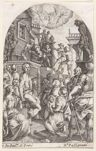The Martyrdom of St. Peter, plate 7 from "Les Tableaux de Rome, Les Eglises Jubilaires" (The Paintings of Rome, The Churches Jubilee)