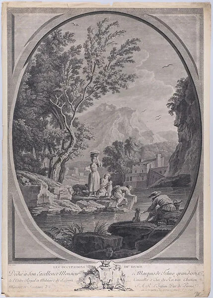 The Occupations of the Shore — Jacques Philippe Le Bas|Joseph Vernet