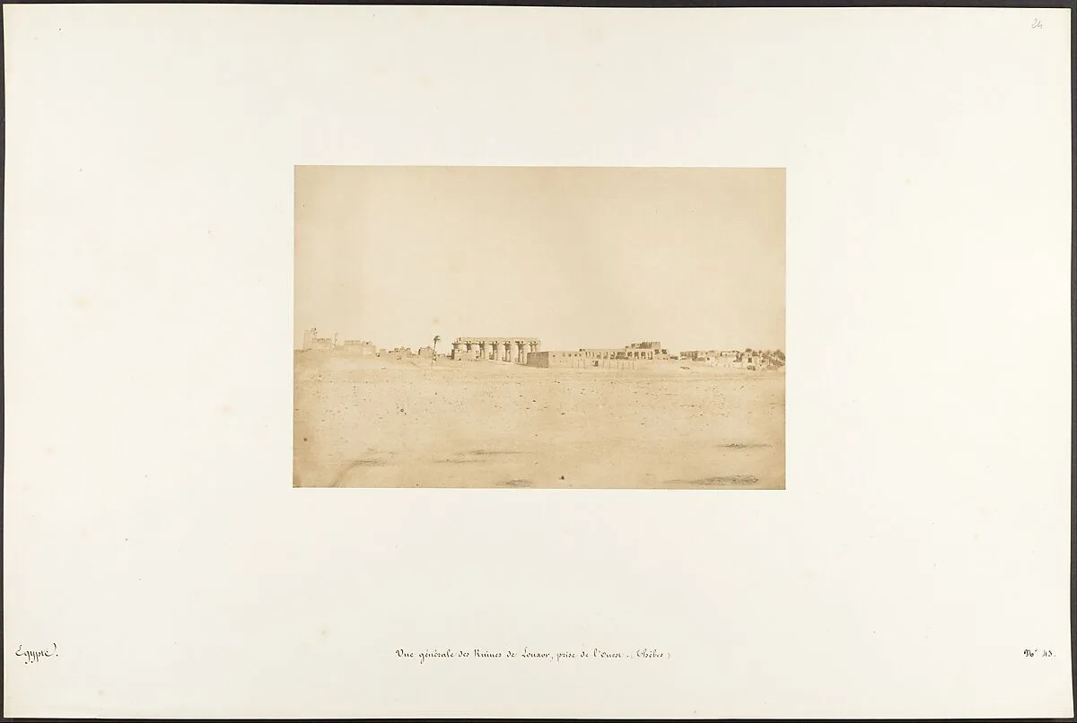 Vue générale des Ruines de Louxor, prise de l'Ouest (Thèbes) — Maxime Du Camp